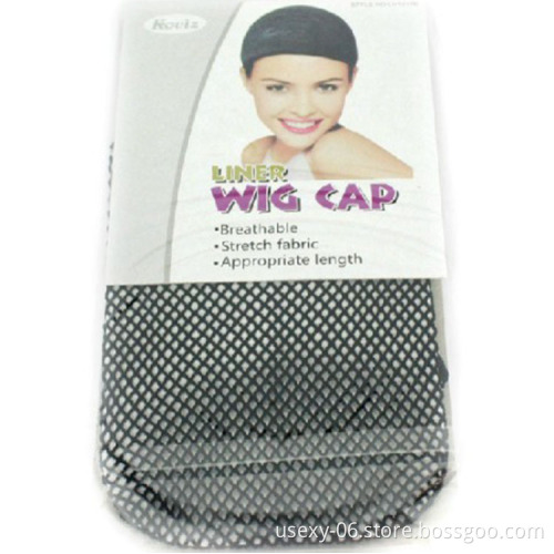 Usexy Durable Stretchable Mesh Weaving Free Size Elastic Hair Net Wig Liner Cap with Black Beige
